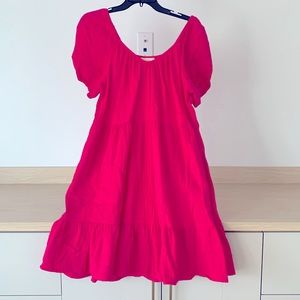 Hot pink flowy dress